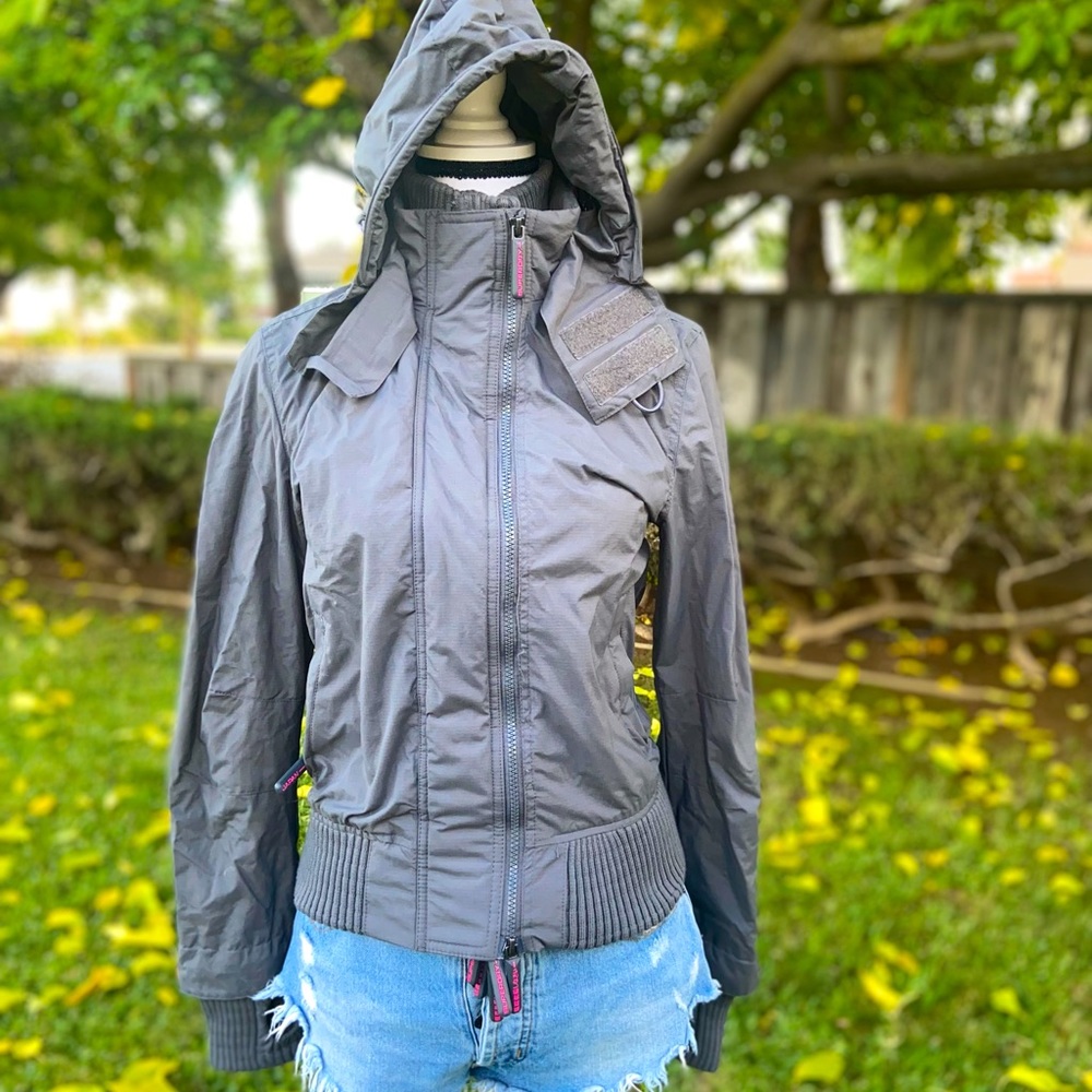 Superdry Japan Gray Womens The Windbomber Jacket